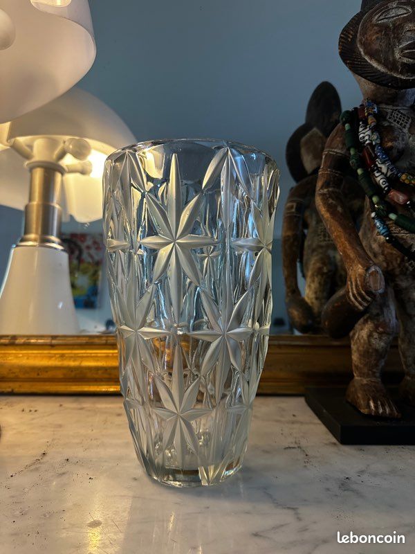 Grand vase en verre, ciselé, vintage (image 1)
