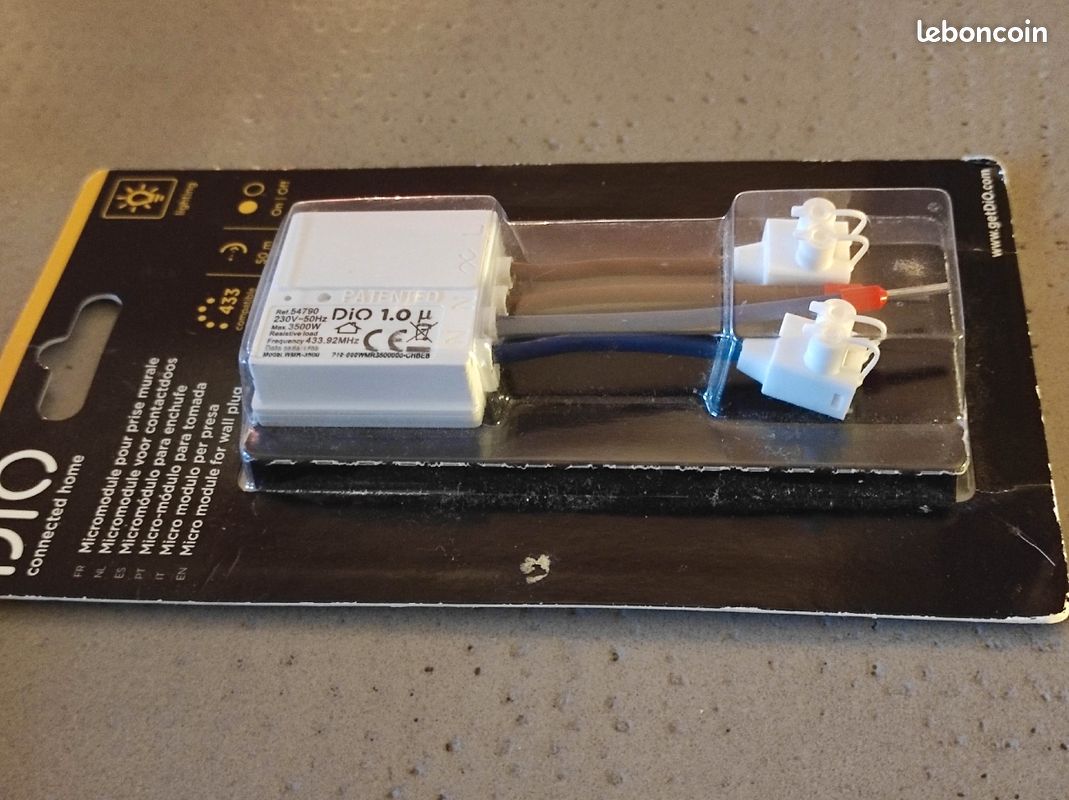 Module 3500 w TA3048 ultraplat Dio Chacon Somfy pour prise murale (image 2)
