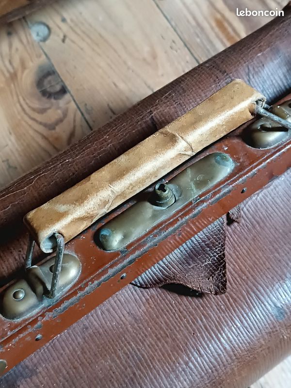 Ancienne petite mallette, valise de médecin (image 10)