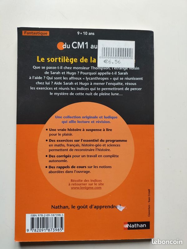 L’ENIGME des vacances Le sortilège de la pleine lune du CM1 au CM2 neuf (image 2)
