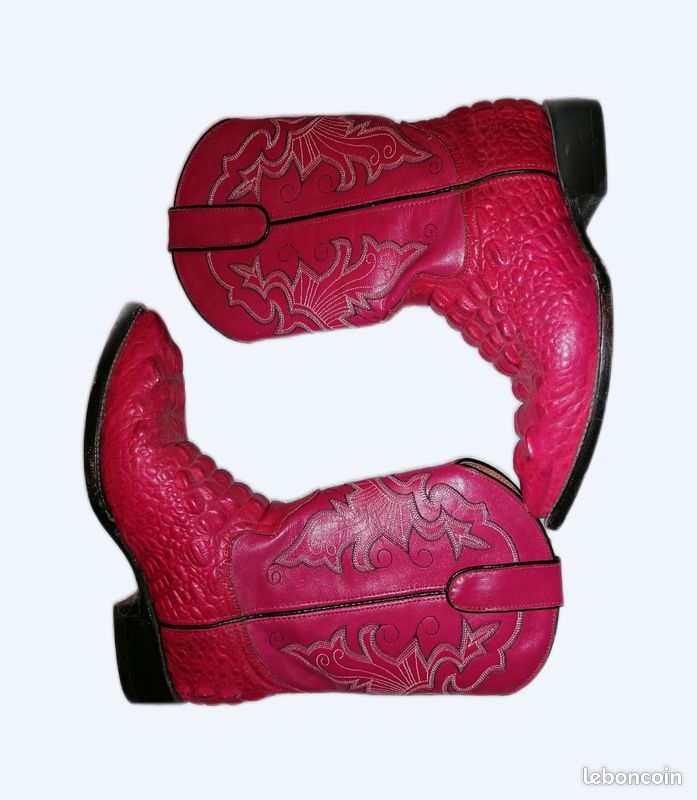 Santiags mexicaines en crocodile taille 38 (image 1)
