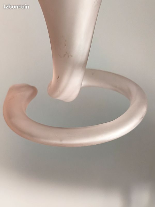 Vase Vintage en Verre Givré des années 1970 (image 6)