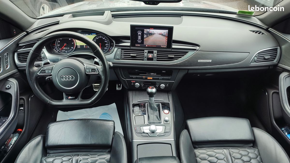 AUDI RS6 C7 4.0L V8 TFSi 605 ch QUATTRO EDITION PERFORMANCE - 2nd MAIN DE 2017 - GRIS NARDO - ADMISSION EVENTURI - PREPARATION MTM - LIGNE AKRAPOVIC - FREINS CERAMIQUE - ENTRETIEN FULL SERVICE (image 2)