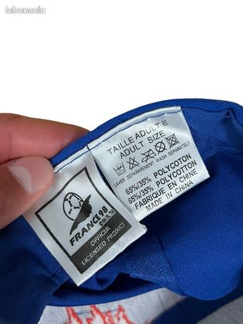 Casquette équipe De France 1998, Addidas, Bleue, Taille Unique, Vintage