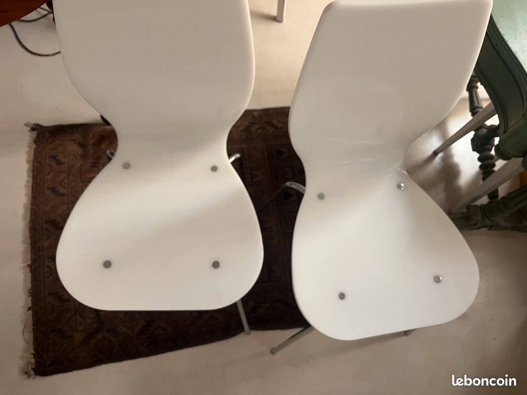 Lot de 2 chaises Plexi et inox (image 10)