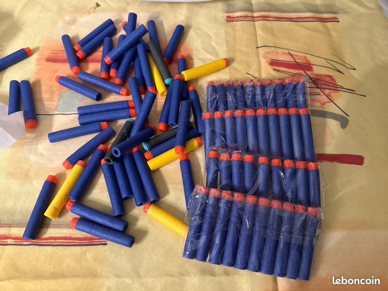 Lot de 8 pistolets à air - nerf - X shot + munitions (image 4)