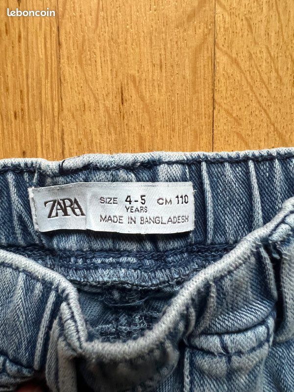 Jean Zara filles 100 % coton bleu petit ami taille 7 ans fermeture
