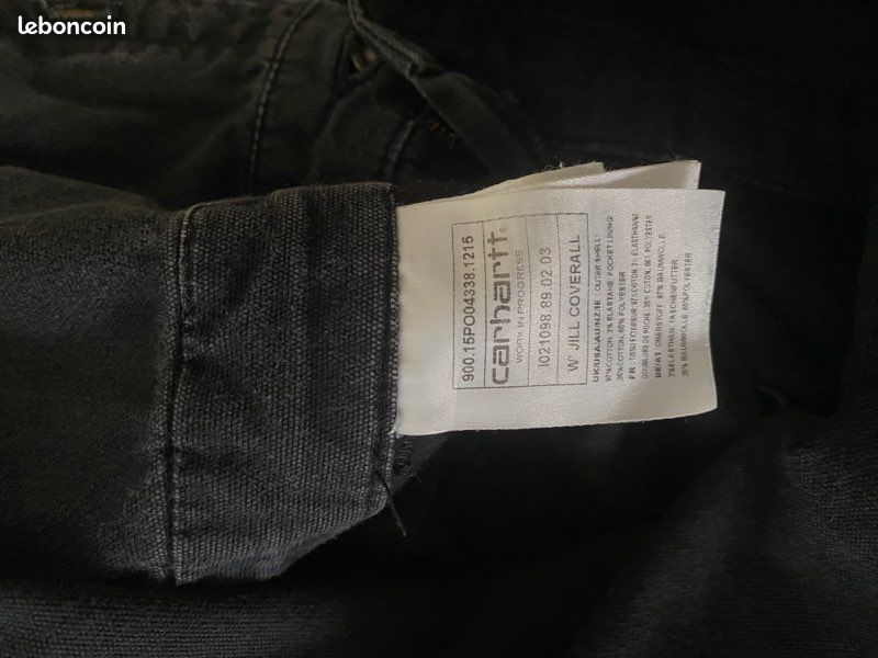 Combinaison type Salopette originale Carhartt noire Femme Taille