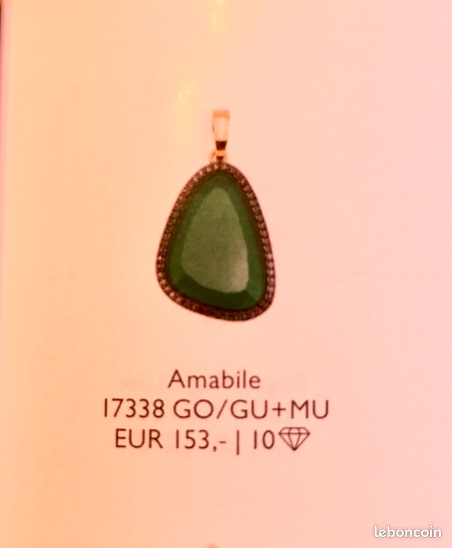 Pendentif vert Pierre Lang (image 2)