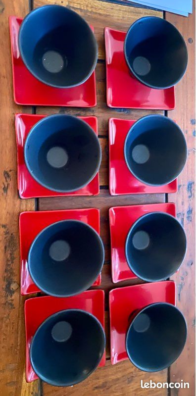Lot de 8 petits bols( tasses) + 8 sous bols ( ou sous tasses ) (image 1)
