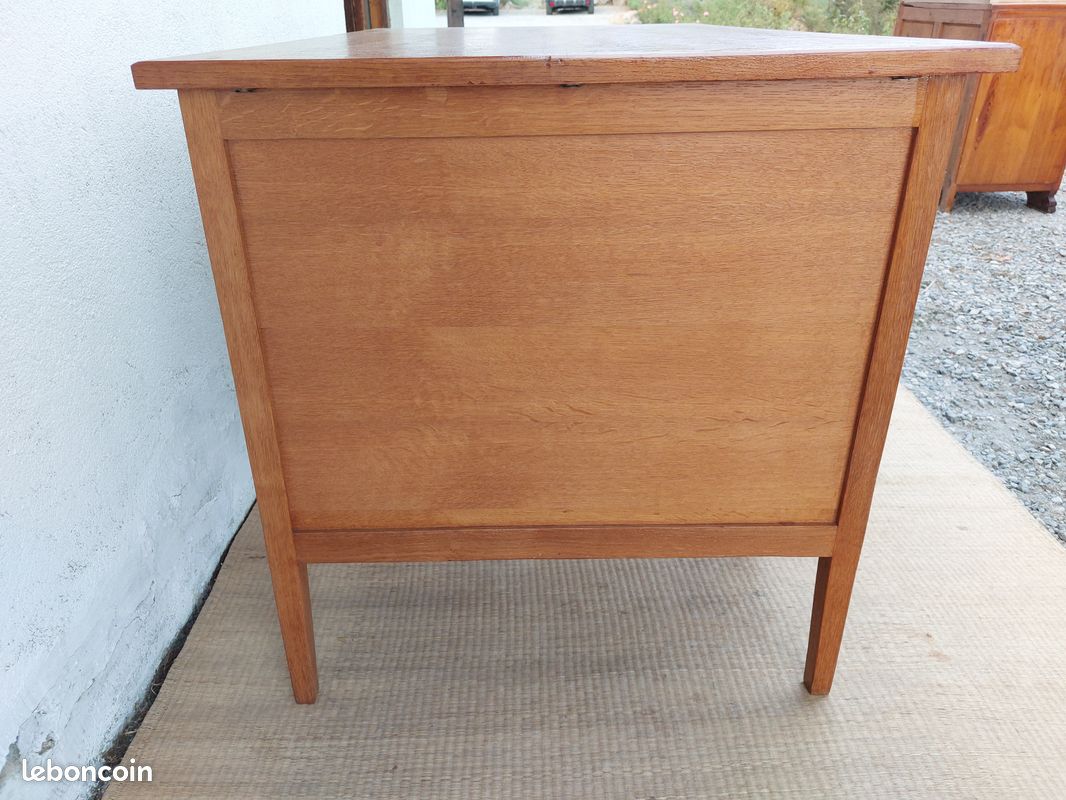 Bureau en bois massif, années 70 (image 14)
