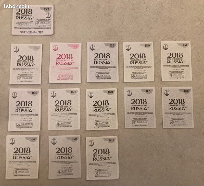 Cartes coupe football à l'unité à collectionner sportives