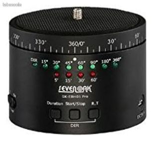 Rotule panoramique électronique pour Time Laps - SEVENOAK SK-EBH01 Pro + accessoires (image 1)