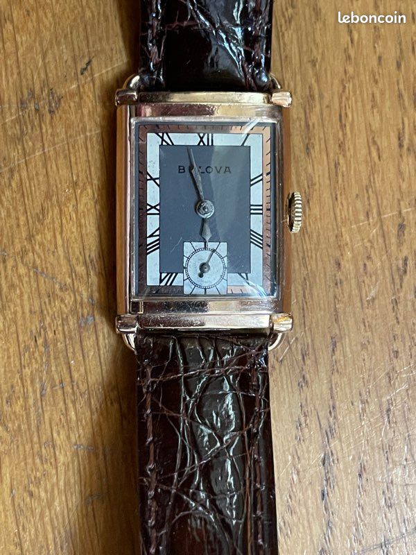Magnifique montre vintage de collection art déco en or rempli (image 1)