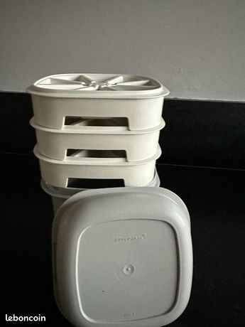 Lot De 5 Bacs à Glaçons Emboîtables Tupperware - Occasion, Couleur Passée Pour Certains