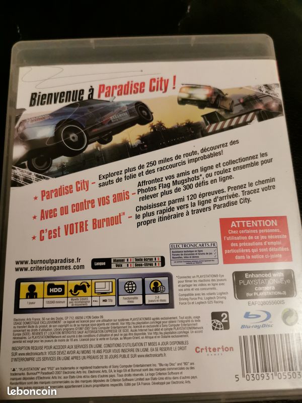 Jeux PS3 Burnout paradise (image 2)