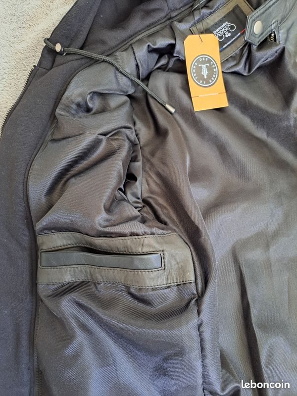 Veste en cuir véritable Le temps des cerises neuve étiquette (image 4)