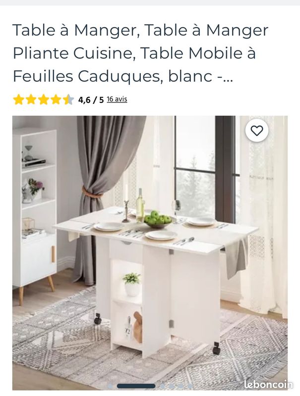 Table à manger pliante (image 3)