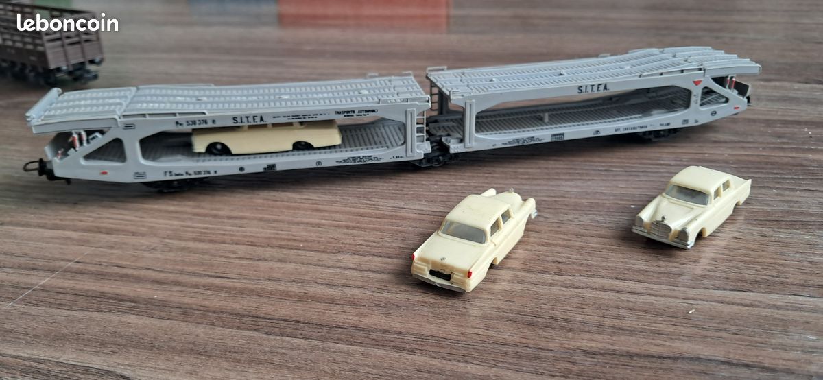 Lima HO Wagon Train De Marchandise Gris Vintage Modelisme Ferroviaire