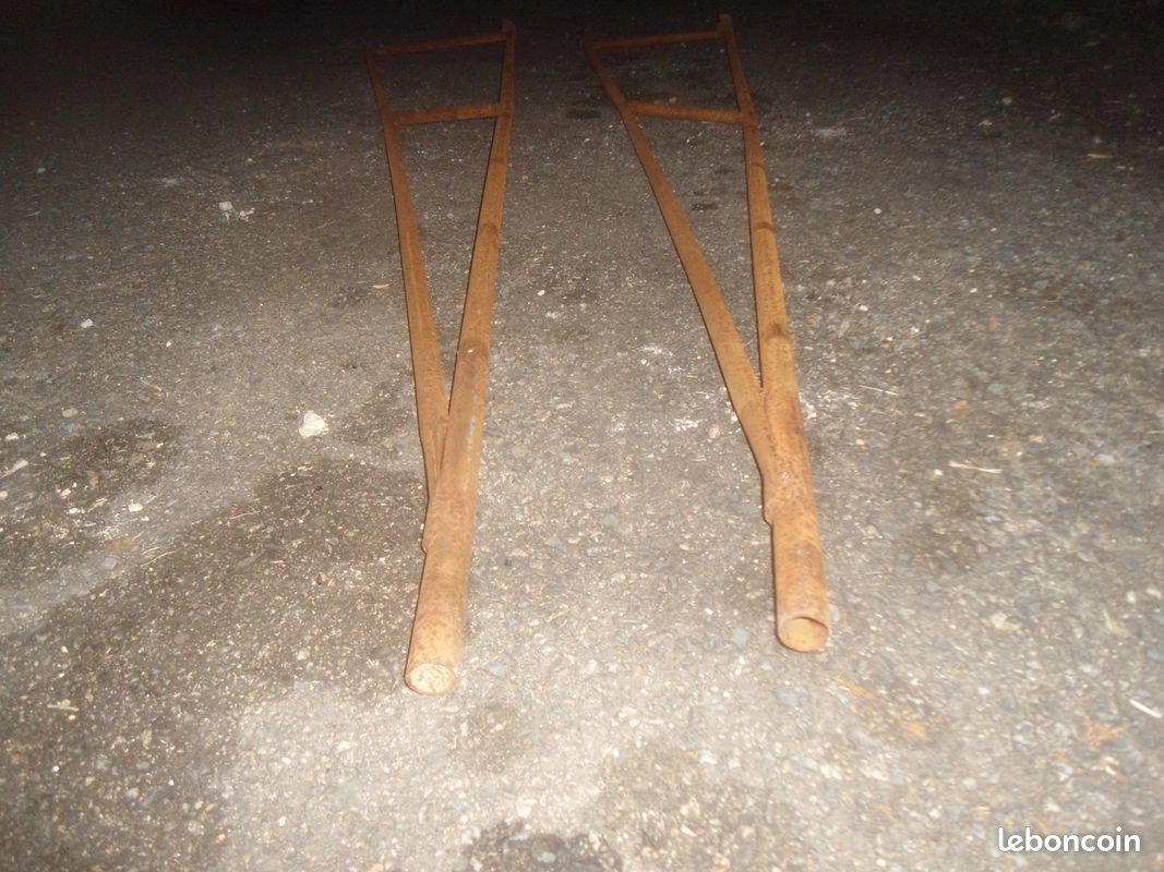 Lot de 2 fermettes légères tubulaires mono-pente en fer pour charpente d’un petit abris cabane hangar (image 5)