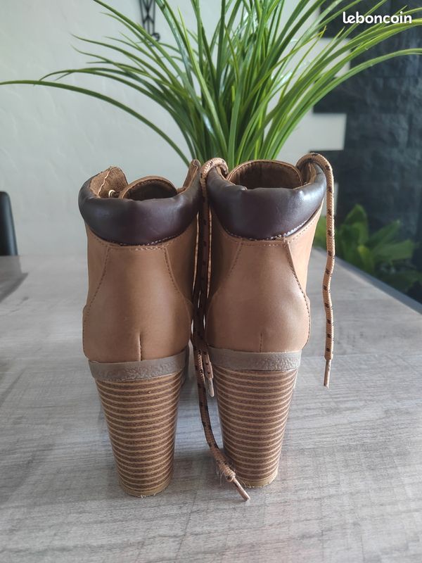 Bottines à talon marron femme taille 37 Jennyfer Chaussures