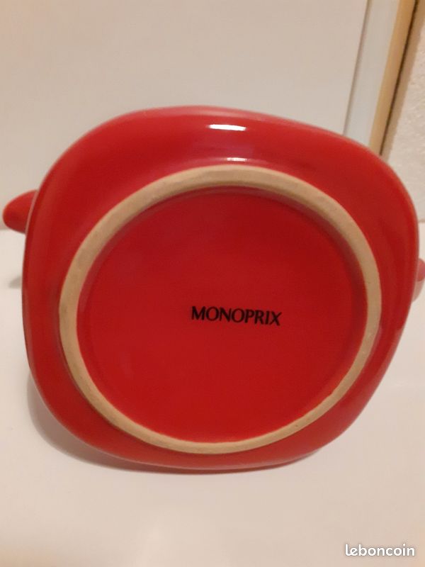 Théière, tisaniere porcelaine rouge Monoprix neuve (image 3)