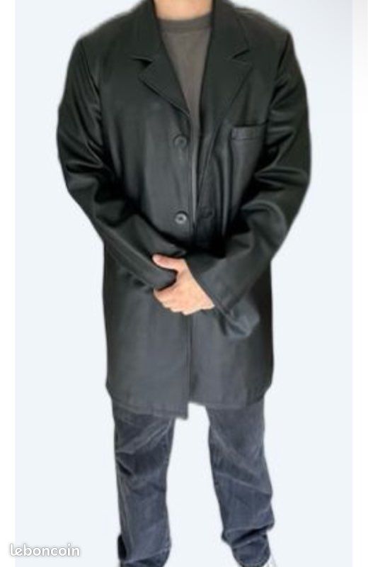 Blazer Veste En Cuire Longue Veste Blazer En Cuir Imitation Femme