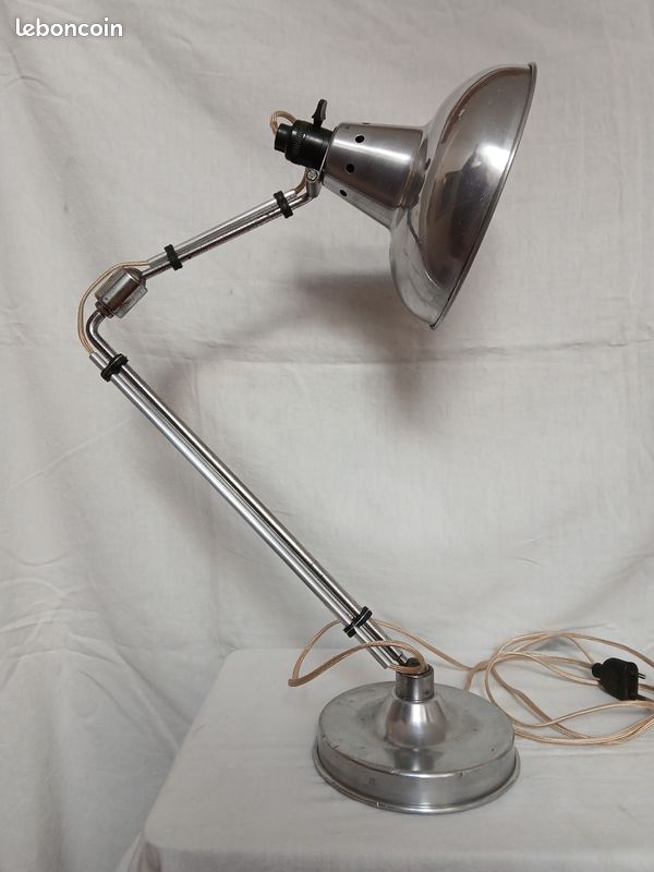 Lampe Inactinique Rouge Et Laiton – Vintage 1930 Pour Photographe Collectionneur