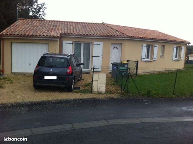 Maison T5 récente, plain-pied, jardin 800 m2, sans frais d’agence (idéalement pour projet de location de 1 à 3 ans)