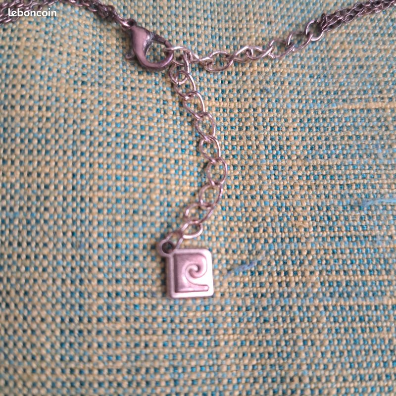 Collier Vintage Pierre Cardin - Perles En Lucite Noire Et Nacrée - Métal Doré - Occasion