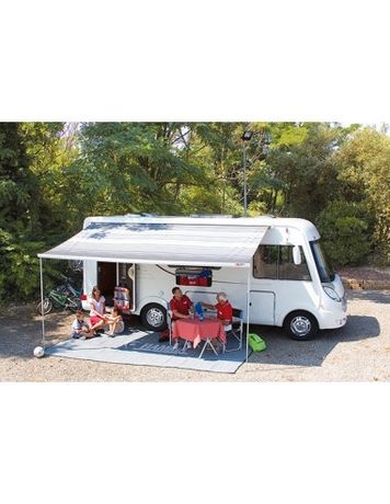 Rideau de porte chenille 56x205 cm Gris Blanc - Camping-car Caravane