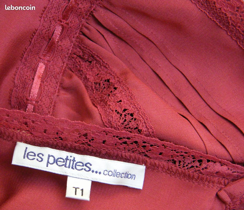 Haut en soie et dentelle LES PETITES, taille 1 (image 3)