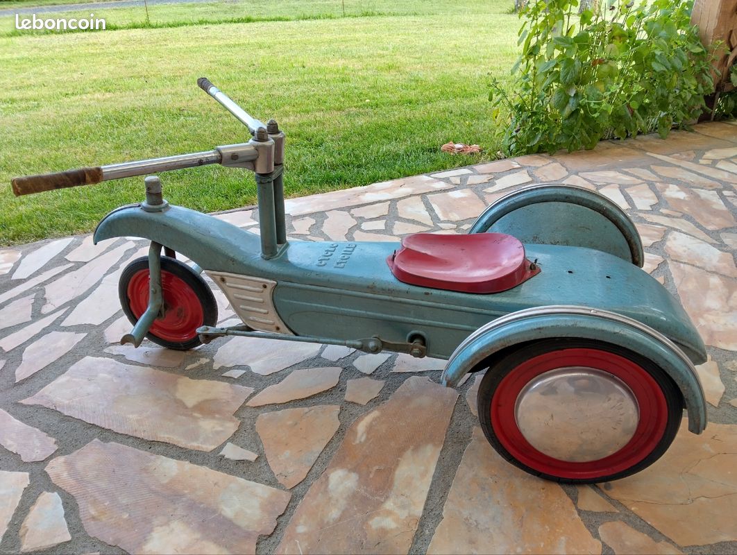 CycloRameur Ancien CYCLO ÉTOILE Tricycle Metal Rouge Années 50 Vintage #C470 - France