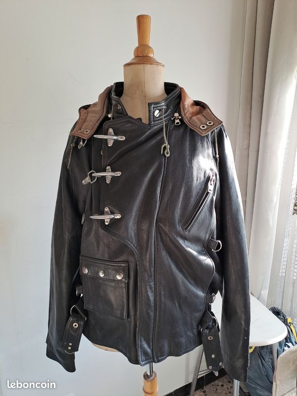 Veste de vol en cuir noir vintage avirex flying tigers type b-7