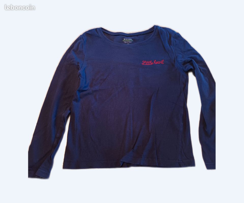 Tee-shirt manches longues Kiabi fille 6 ans (image 1)