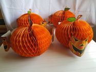 Lot De 8 Lanternes En Papier Nid D'abeille Citrouilles - Décorations Scintillantes Pour Halloween, Thanksgiving, Automne