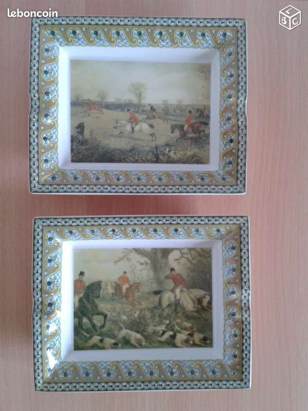 2 cendriers ou vide-poches en porcelaine (image 1)