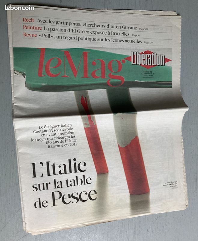 ITALIE (Culture-Littérature-Photos-Arts-Vie Politique) = 5 Revues / 2 Brochures / 3 suppléments à Libération /2 N° de Libération (Photographies Magazine-LU-Ancrages-Impréssions du Sud-Café Crème) (image 17)
