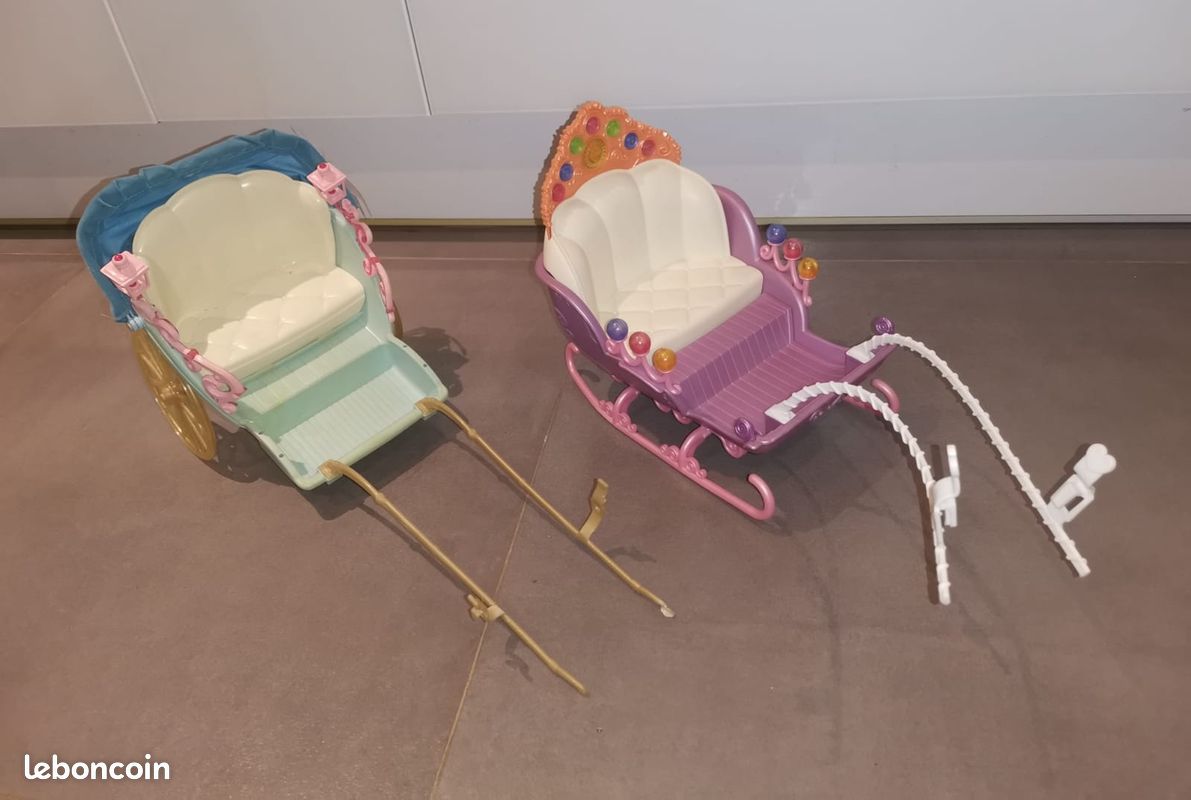 Calèche traineau pour cheval Barbie Mattel (image 6)