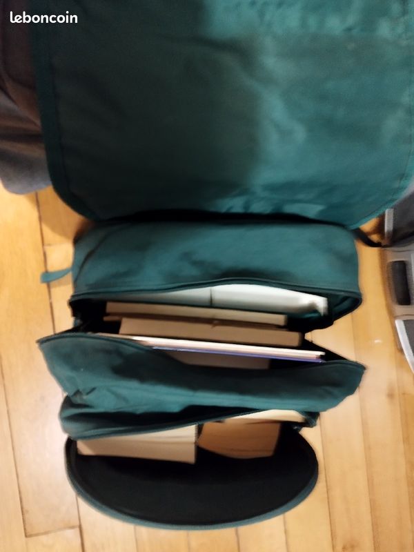Cartable sac à dos Tanns vert foncé uni (image 4)