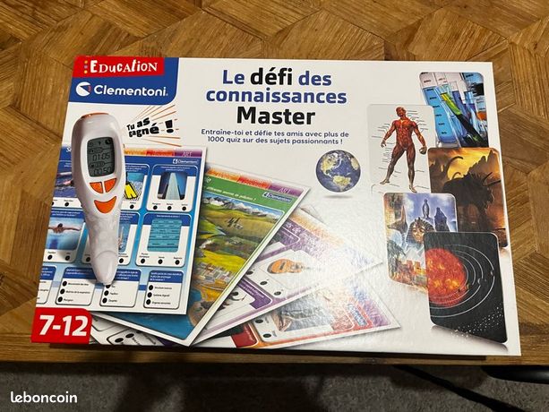 Clementoni – Le Défi Des Connaissances Master Dès 7 Ans – Plus De 1000 Quiz, Stylo électronique Parlant, Fabriqué En Italie