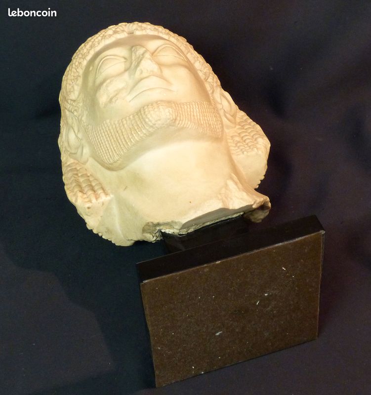 C très beau grand buste Chevalier Rampin d'après L'antique grecque 36cm Louvre (image 7)