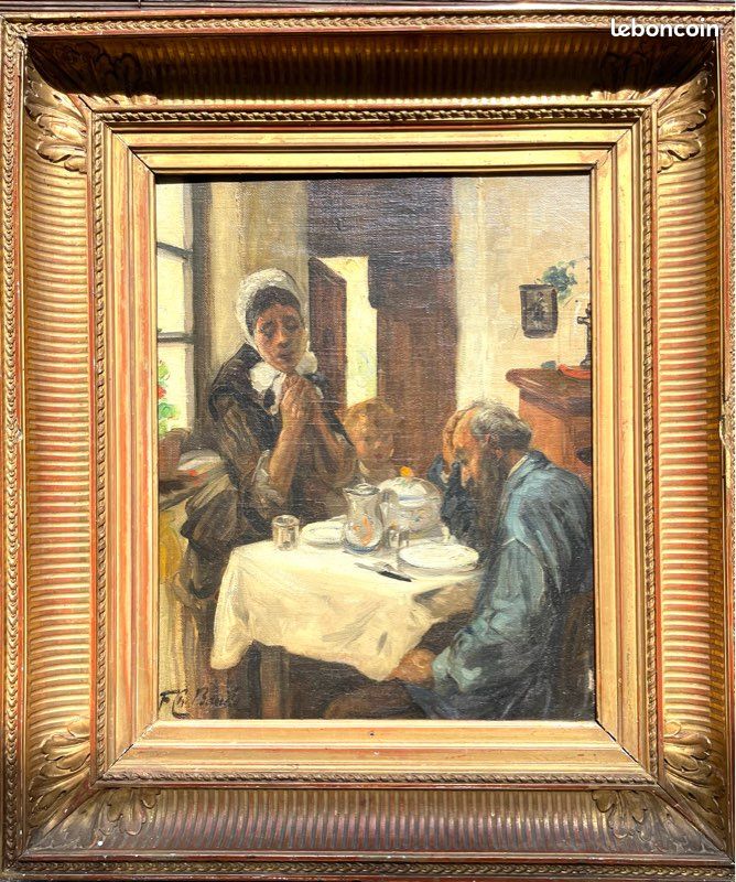 Tableau ancien signé de François Charles BAUDE (image 1)