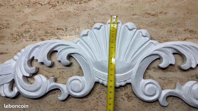 Fronton De Porte Ange En Résine Argentée – Déco De Lit Ou Porte, 95 Cm, élégance Classique