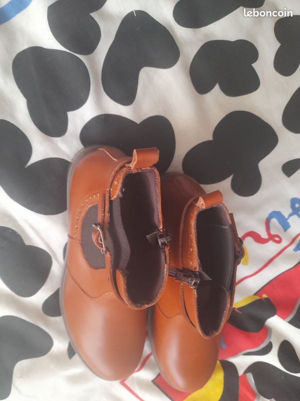 Bottines cuir marron. Pointure 37 (image 4)
