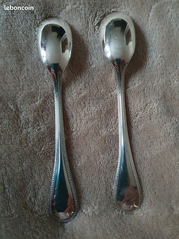 2 cuillères à oeuf Christofle modèle perles (image 3)