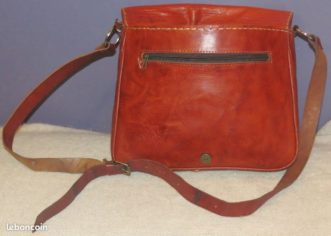 Sacs en bandouliere en cuir 100% vintage (image 4)
