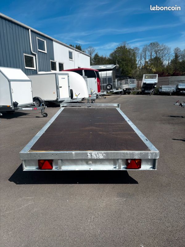 Remorque plateau roues dessous Lider PTAC 1500kg CU 1130kg 1 essieu plancher bois antidérapant (image 1)