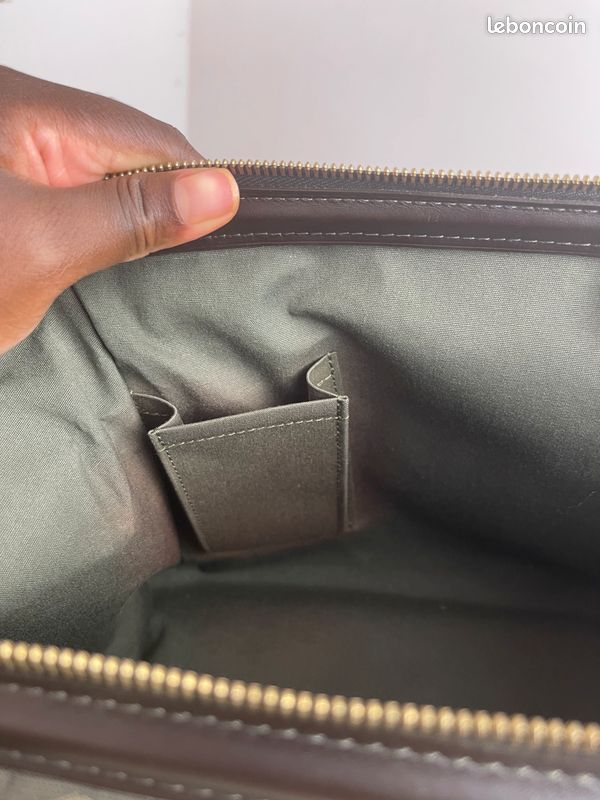 Sac Louis Vuitton Joséphine vintage en lin vert (image 8)