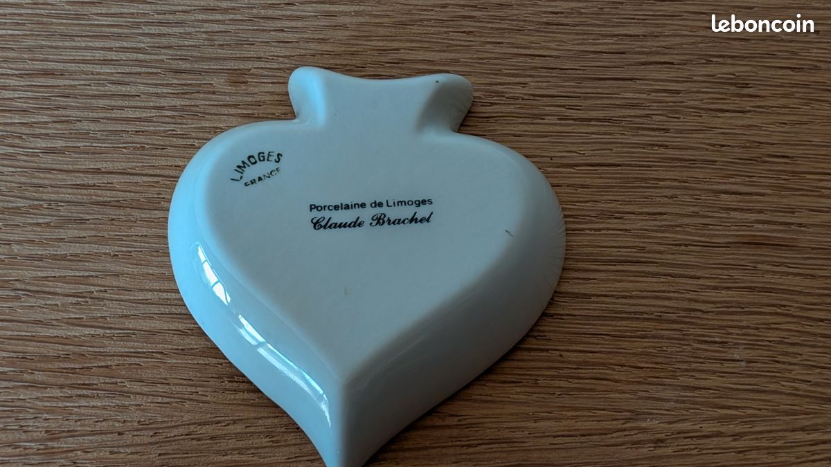 Vide poche cendrier porcelaine limoges claude brachet voiture ancienne bentley pique (image 2)